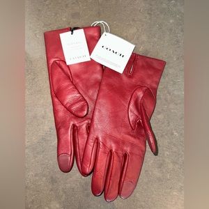 Coach Leather Tech Gloves